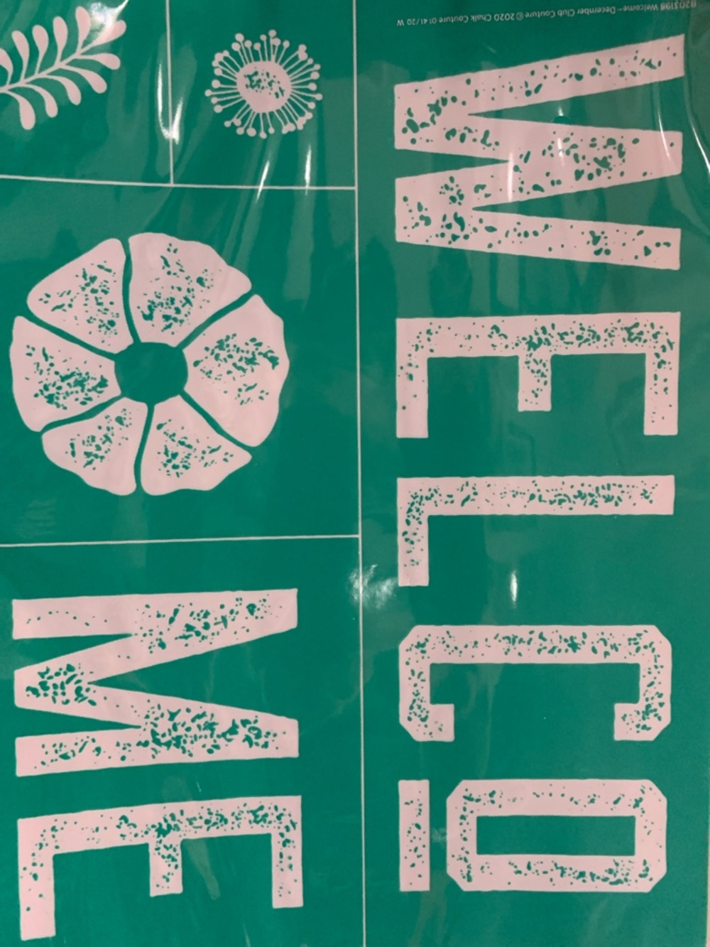 NIP Welcome Chalk Couture Size B Cut-Apart Transfer